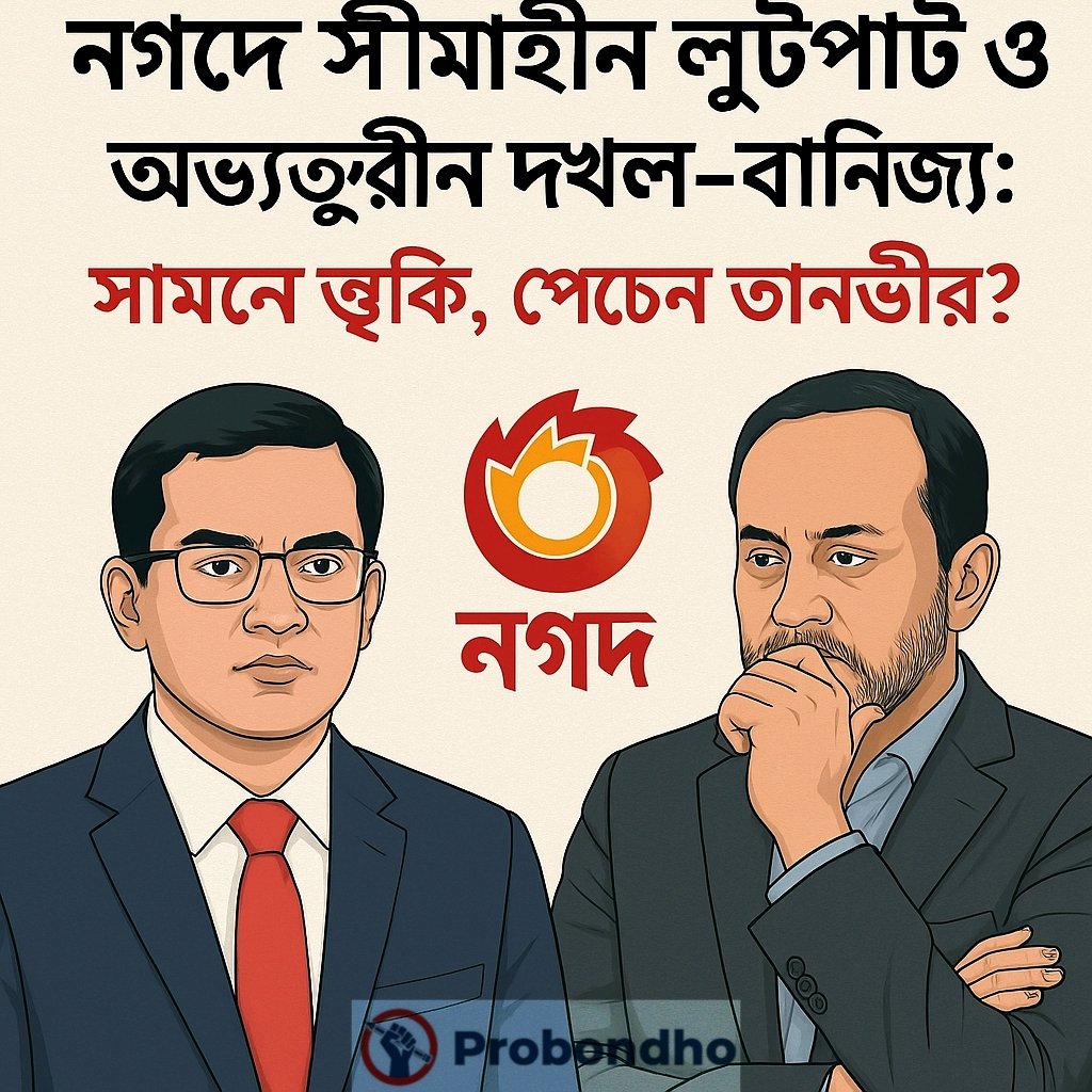নগদে সীমাহীন লুটপাট ও অভ্যন্তরীণ দখল-বাণিজ্য: সামনে ত্বকি, পেছনে তানভীর?স্টাফ রিপোর্ট |